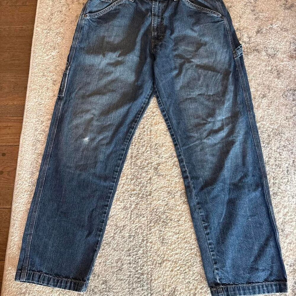 Levi's Signature Carpenter Jeans Blue Denim Relaxed Straight Utility Men's 36x32